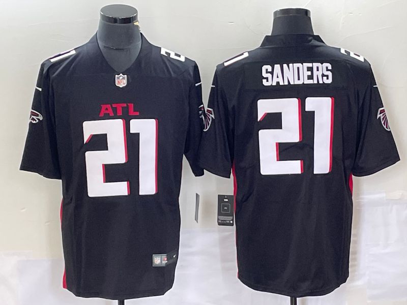 Men Atlanta Falcons #21 Sanders Black Nike Vapor Limited NFL Jersey->atlanta falcons->NFL Jersey